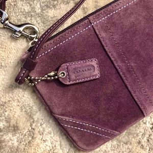 Coach Suede Wristlet